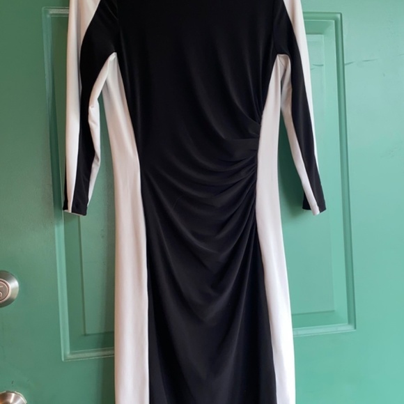 Lauren size 4 beautiful black and gray dress - Picture 3 of 6